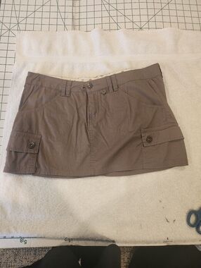 anchor blue Taupe Utility Mini Skirt